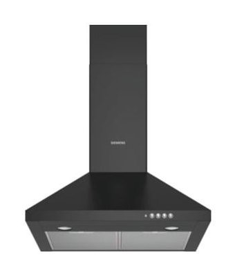 Siemens LC64PCC60T 125 W 380 m3/h 60 cm Paslanmaz Çelik Bacalı Duvar Tipi Damlumbaz Siyah