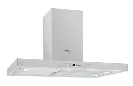 Vestel AD-9221 X 577 m3/h 90 cm Paslanmaz Çelik Karbon Filtreli Bacalı Tavan Tipi Damlumbaz Gri