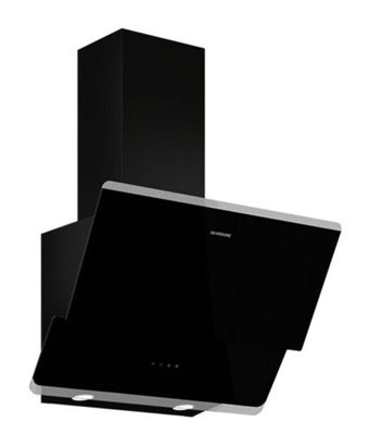 Silverline 3490 Oslo 131 W 418 m3/h 89.6 cm Cam Karbon Filtreli Bacalı Duvar Tipi Damlumbaz Siyah
