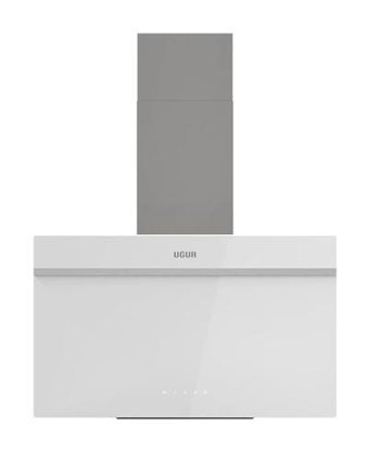 Uğur UAD 6011 BA3DHD 220 W 450 m3/h 60 cm Cam Karbon Filtreli Bacalı Duvar Tipi Damlumbaz Beyaz