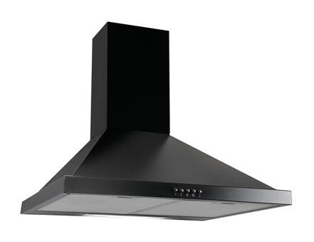 Luxell DP6-S 140 W 450 m3/h 60 cm Cam Bacalı Duvar Tipi Damlumbaz Siyah