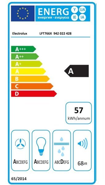 Electrolux LFT766X 220 W 368 m3/h 600 mm Karbon Filtreli Bacalı Duvar Tipi Damlumbaz İnox
