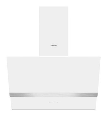 Simfer 8739 500 m3/h 60 cm Cam Bacalı Duvar Tipi Damlumbaz Beyaz - İnox