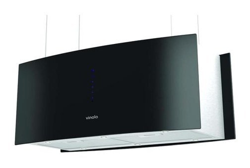 Vinola MCIB101.111.900 230 W 800 m3/h 90 cm Paslanmaz Çelik Karbon Filtreli Bacalı Tavan Tipi Damlumbaz Siyah