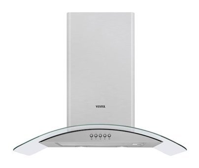 Vestel AD-6011 YX 560 m3/h 60 cm Paslanmaz Çelik Karbon Filtreli Bacalı Duvar Tipi Damlumbaz Gri