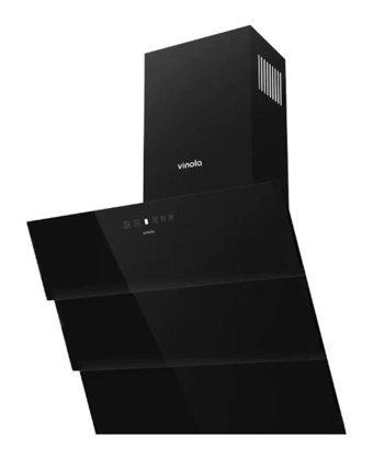 Vinola CWB105.601 230 W 800 m3/h 60 cm Cam Karbon Filtreli Bacalı Duvar Tipi Damlumbaz Siyah