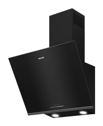 Arçelik ADE 606 D 250 W 631 m3/h 59.5 cm Cam Karbon Filtreli Bacasız Duvar Tipi Damlumbaz Siyah