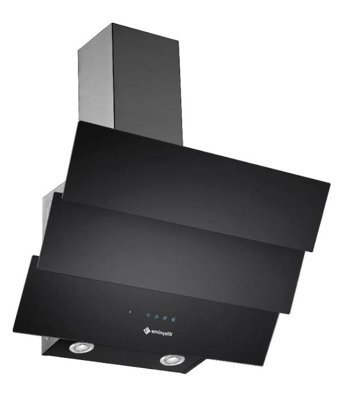 Eminçelik CH 1455 RC B60 650 m3/h 60 cm Cam Karbon Filtreli Bacalı Duvar Tipi Damlumbaz Siyah