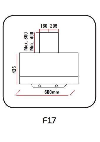 Alveus F17 140 W 450 m3/h 60 cm Cam Karbon Filtreli Bacalı Duvar Tipi Damlumbaz Beyaz