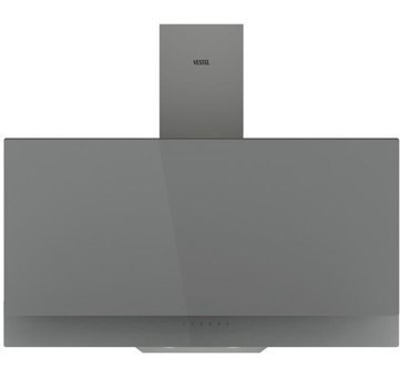 Vestel AD-93320 G 640 m3/h 90 cm Cam Karbon Filtreli Bacalı Duvar Tipi Damlumbaz Gri