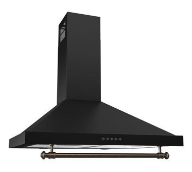 Termikel Gardenya BB60 450 m3/h 59.8 cm Cam Karbon Filtreli Bacalı Duvar Tipi Damlumbaz Siyah
