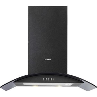 Vestel ADB-6004 561 m3/h 60 cm Cam Karbon Filtreli Bacalı Duvar Tipi Damlumbaz Siyah