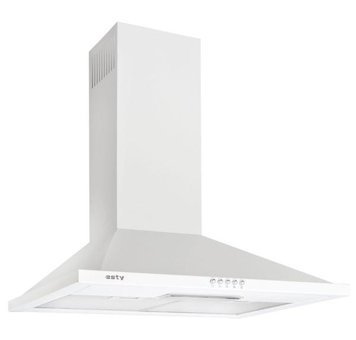 Esty 2240 70 W 270 m3/h 60 cm Cam Karbon Filtreli Bacalı Duvar Tipi Damlumbaz Beyaz