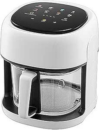 Nqyzzfd Airfryer 4.5 lt Tek Hazneli Led Ekranlı Yağsız Sıcak Hava Fritözü Beyaz