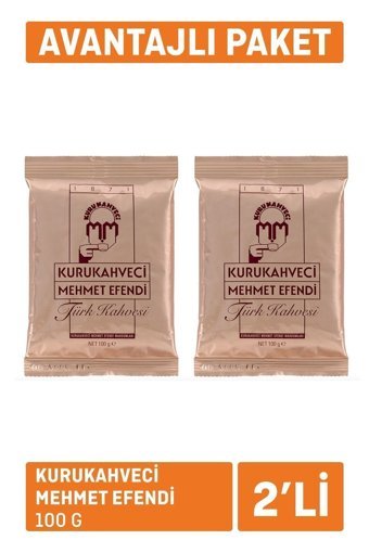 Kurukahveci Mehmet Efendi Sade Orta Kavrulmuş Türk Kahvesi 2x100 gr