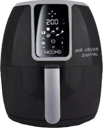 Hoomeı HM-5378B Airfryer 4.5 lt Tek Hazneli Led Ekranlı Yağsız Sıcak Hava Fritözü Siyah