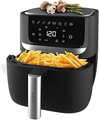 Cecotec CecoFry 5000 Airfryer 5.5 lt Tek Hazneli Led Ekranlı Sıcak Hava Fritözü Siyah