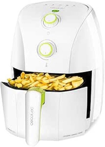 Cecotec CecoFry Airfryer 1.5 lt Tek Hazneli Yağsız Sıcak Hava Fritözü Beyaz