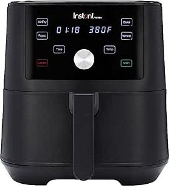 Instant Pot Brands Airfryer 5.7 lt İki Hazneli Izgara Yapan Led Ekranlı Sıcak Hava Fritözü Siyah