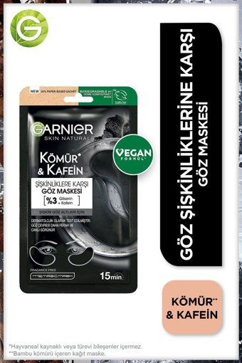 Garnier Kömür Kafein Göz Çevresi Kağıt Göz Maskesi