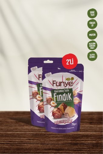 Funye Doypack Tane Kavrulmuş Tuzlu Fındık İçi 150 gr