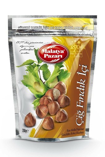 Malatya Pazarı Kilitli Paket Tane Çiğ Fındık İçi 200 gr