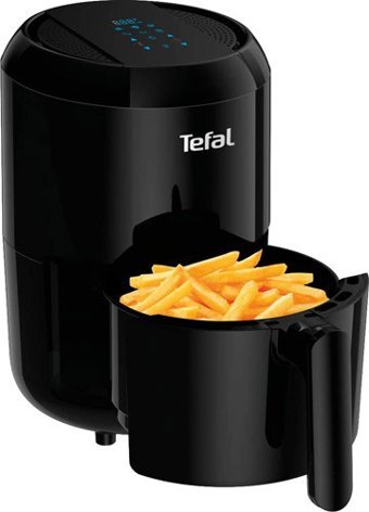 Tefal Ey3018 Airfryer 1.6 lt Tek Hazneli Izgara Yapan Led Ekranlı Yağsız Sıcak Hava Fritözü Siyah