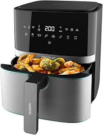Cecotec CecoFry 5500 Pro Airfryer 5.5 lt Tek Hazneli Led Ekranlı Sıcak Hava Fritözü Siyah