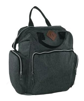 Bagorama Mom Su Geçirmez Fermuarlı Polyester Bebek Sırt Çantası Siyah