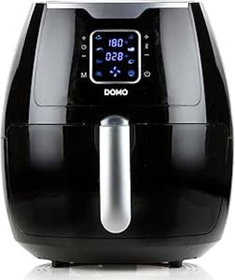 Domo DO513FR Airfryer 5.5 lt Tek Hazneli Led Ekranlı Yağsız Sıcak Hava Fritözü Siyah
