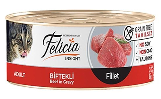 Felicia Tahılsız Biftekli Ezme Yetişkin Yaş Kedi Maması 85 gr