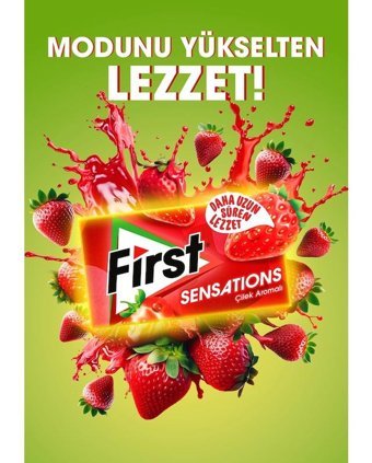 First Sensations Çilekli Karamelli Sakız 12'li 12 Adet