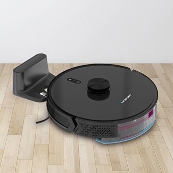 Blaupunkt S10 Moplu Çift Fırçalı Hepa Filtreli Islak Kuru 2200 Pa Siyah Robot Süpürge ve Paspas