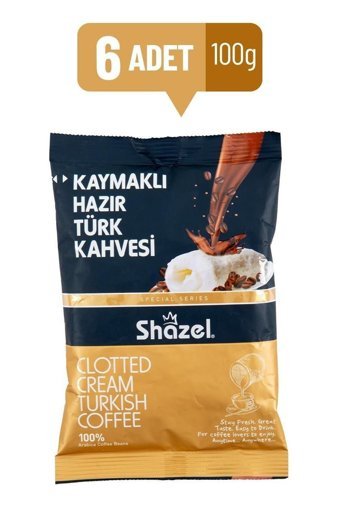 Shazel Kaymaklı Türk Kahvesi 6x100 gr