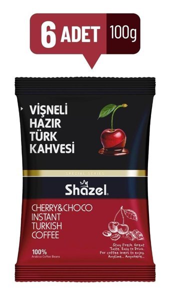 Shazel Vişneli Türk Kahvesi 6x100 gr