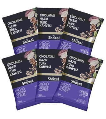 Shazel Çikolatalı Orta Kavrulmuş Türk Kahvesi 6x100 gr