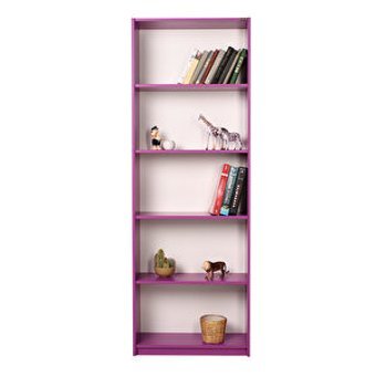 Adore Mobilya 5 Raflı Suntalam 26 cm Mor Kitaplık