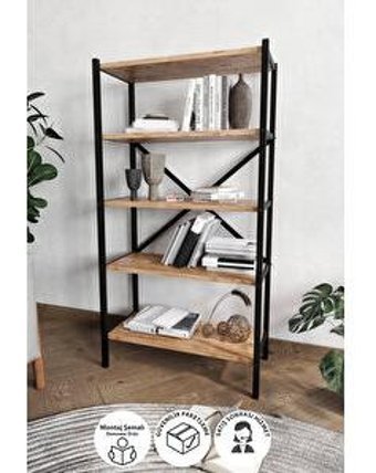 Bofigo 5 Raflı Suntalam 120 cm Çam Kitaplık