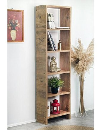 Weblonya 5450 5 Raflı Suntalam 160 cm Kahverengi Kitaplık