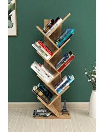 Bofigo 7 Raflı Suntalam 122 cm Çam Kitaplık