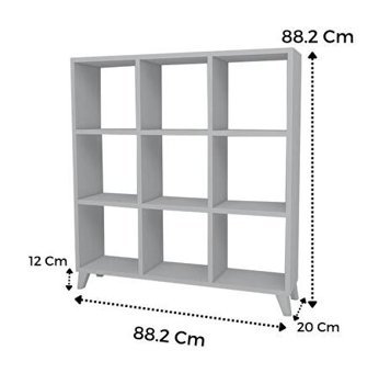 Bofigo 9 Bölmeli Suntalam 88 cm Beyaz Kitaplık