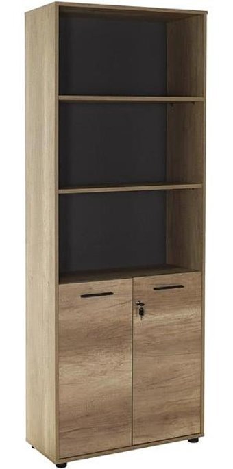 Adore Mobilya 2 Bölmeli 5 Raflı Suntalam 187 cm Kahverengi Kitaplık