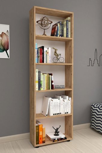 Bofigo 5 Raflı Suntalam 172 cm Çam Kitaplık