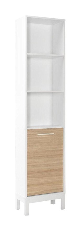Adore Mobilya 2 Bölmeli 5 Raflı Suntalam 202 cm Beyaz-Meşe Kitaplık