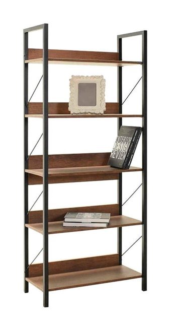 Adore Mobilya 5 Raflı Suntalam 172 cm Ceviz Kitaplık