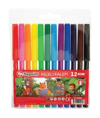 FixPoint Keçeli Kalem 12 Renk Pastel Boya