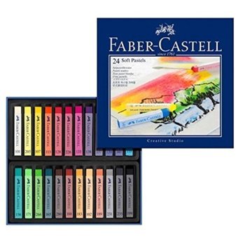 Faber-Castell Soft Pastels, 24 Renk Toz Pastel Set Pastel Boya