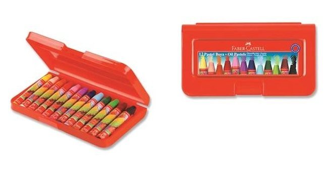 Faber-Castell 12 Renk Plastik Kutu Pastel Boya
