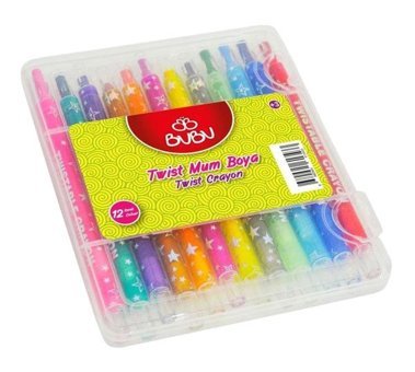 BuBu 12 Twıst Crayon Pvc Kutu Pastel Boya