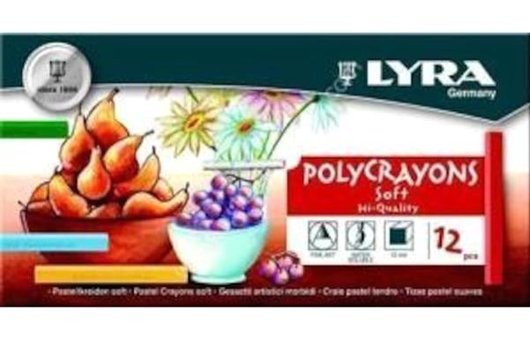 Lyra Polycrayons Soft Toz Pastel12'li Kutu Pastel Boya